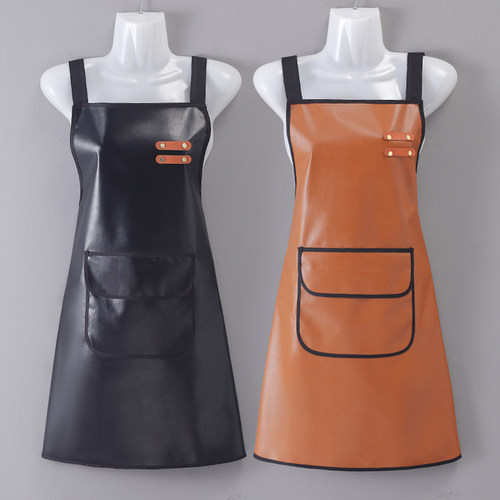 软皮尤防水防油免洗围裙