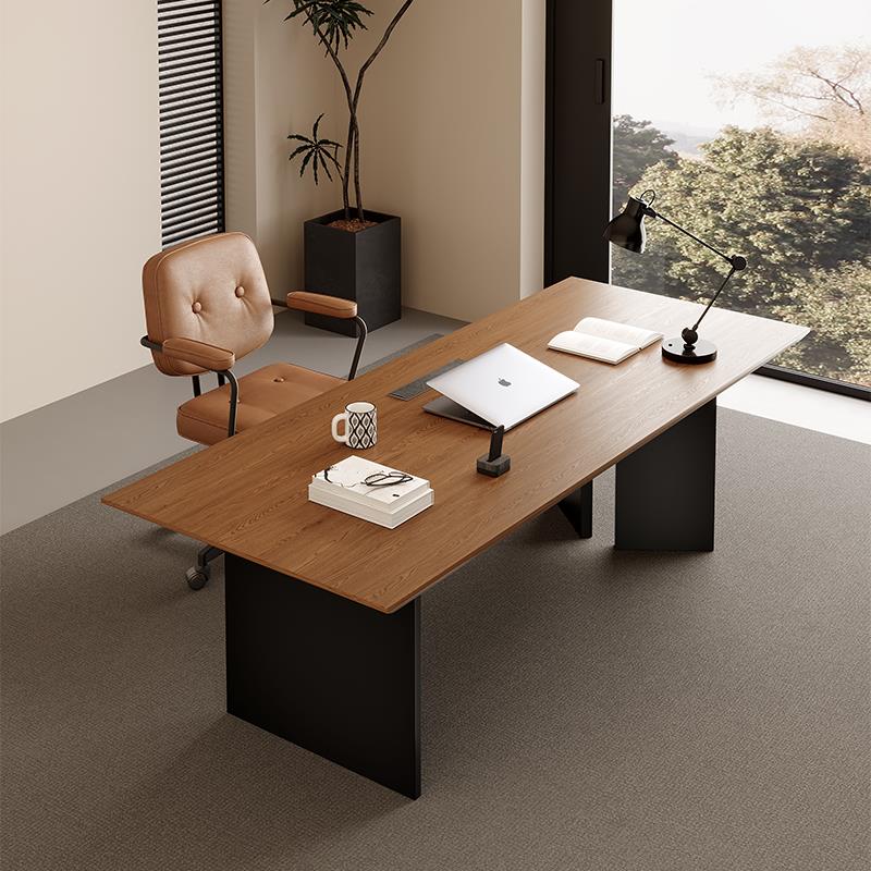 实木办公电脑桌学习书桌现代简约家用老板经理总裁大班台工作台