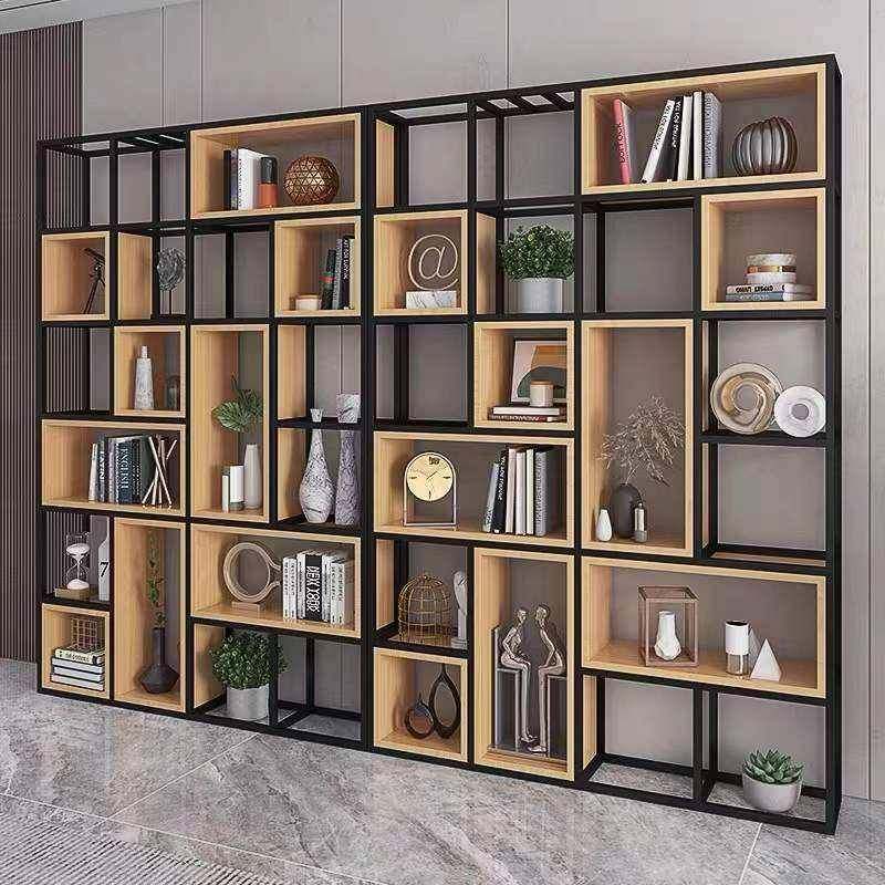 铁艺隔断置物架工业屏风办公室展示储物客厅收纳实木镂空装饰书柜,商业/办公家具,办公屏风/隔断,淘宝优惠券,粉丝福利购,淘宝优惠卷