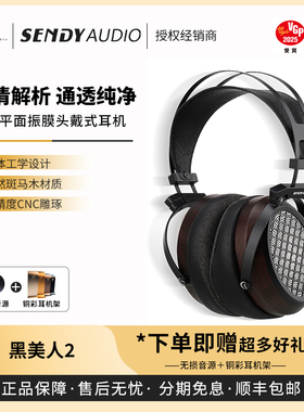 【戈声】SENDYAUDIO 黑美人2代AIVA 2平板振膜头戴开放式有线耳机