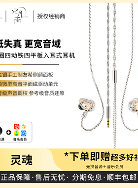 【戈声】水月雨灵魂Psyche 2动圈4动铁4平板旗舰入耳式hifi耳机