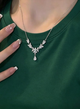 不致敏高保色轻奢小众锁骨链女