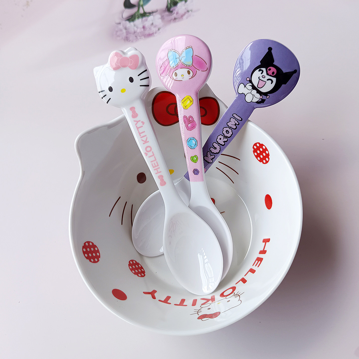 卡通可爱勺子儿童密胺勺子幼儿园宝宝吃饭喝汤勺调羹儿童学生长柄