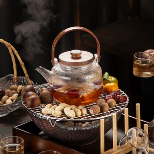 网红围炉煮茶一套家用室内烤茶全套煮茶炉电陶炉围聚煮茶壶煮茶器