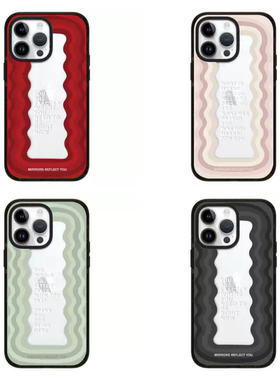 C家MagSafe好事发生红色励志波浪标语适用苹果磁吸手机壳iPhone17镜面16ProMax防摔15plus透明14简约13/12女