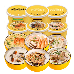盛耳炖炖好冻干速食粥早餐方便食品皮蛋瘦肉粥饭冲泡即食免煮早饭