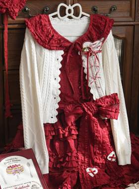 [柔软心事]Lolita短款毛衣开衫外套复古针织开衫软妹外套