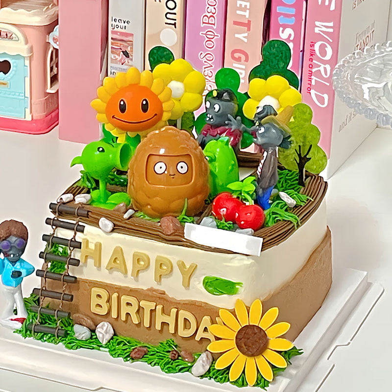 植物大战僵尸游戏主题生日蛋糕儿童游戏上海杭州南京全国同城配送,零食/坚果/特产,生日/节日蛋糕,淘宝优惠券,粉丝福利购,淘宝优惠卷