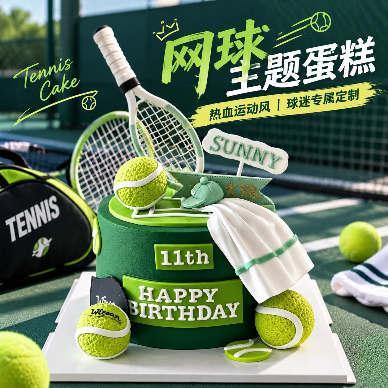 网球生日蛋糕同城配送