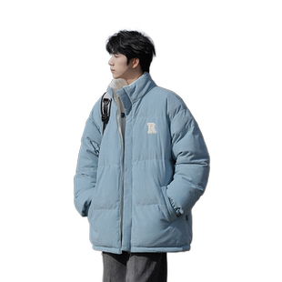 超厚羊羔绒外套男秋冬季爆款灯芯绒棉服2023新款羽绒棉服男款宽松