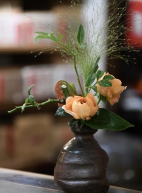 花瓶装饰 柴烧手捏陶土 小品花器 摆件装饰品 博茶堂茶具包邮