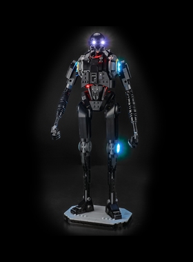 YEABRICKS适用乐高75434灯饰 K-2SO安保机器人星球大战灯光改装件