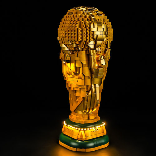 YEABRICKS LED灯饰适用43020 FIFA世界怀奖杯积木MOC灯光组氛围灯