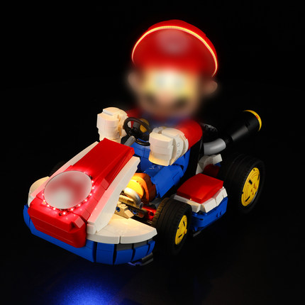 YEABRICKS适用乐高马力欧72037灯饰超级马力奥标准卡丁车赛车灯光