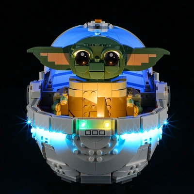 YEABRICKS适用乐高75403灯饰 古古与悬浮式婴儿车 星球大战灯光组