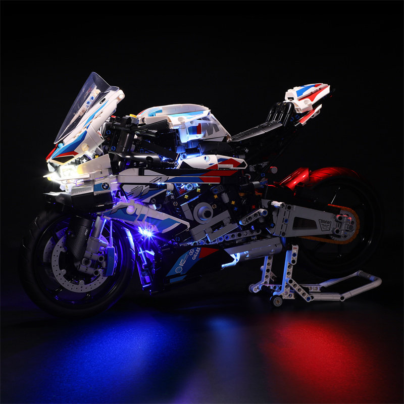 YB LED灯饰适用樂高科技组42130宝马M1000RR摩托车积木灯光改装件