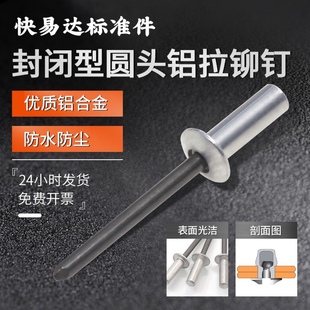 头铝抽芯铆钉封闭拉钉闭口防水柳钉GB12615.1封闭型拉铆钉 封闭元