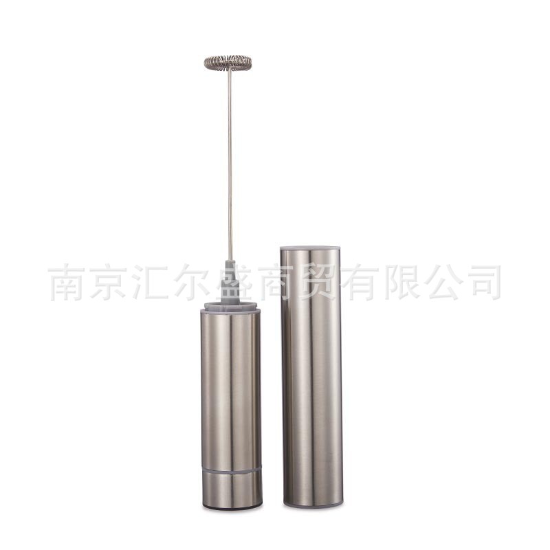 便携式不锈钢打奶泡器 手持电动打奶打蛋器 花式咖啡搅拌器带套子