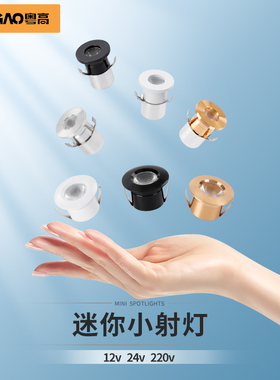 迷你led小射灯DC12V24V220V满天星嵌入式开孔18mm2.5cm牛眼酒柜灯