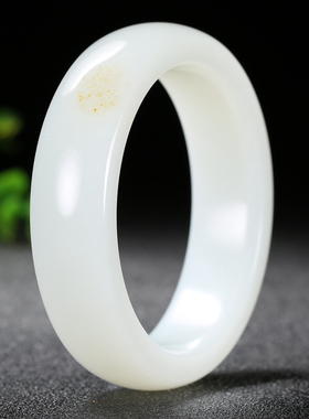 【久龙玉器】收藏级 正品特细羊脂玉无暇 精品和田玉手镯88.90