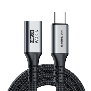 海备思typec延长线公对母口usb3.2gen2数据线100W快充10Gbps高清视频线加长适用苹果电脑PD充电ns底座switch