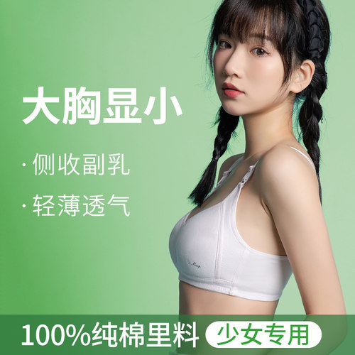 无海绵无钢圈纯棉透气大胸显小