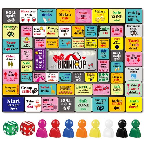 跨境亚马逊桌游Tipsy Land Party Board Game成人派对桌面游戏