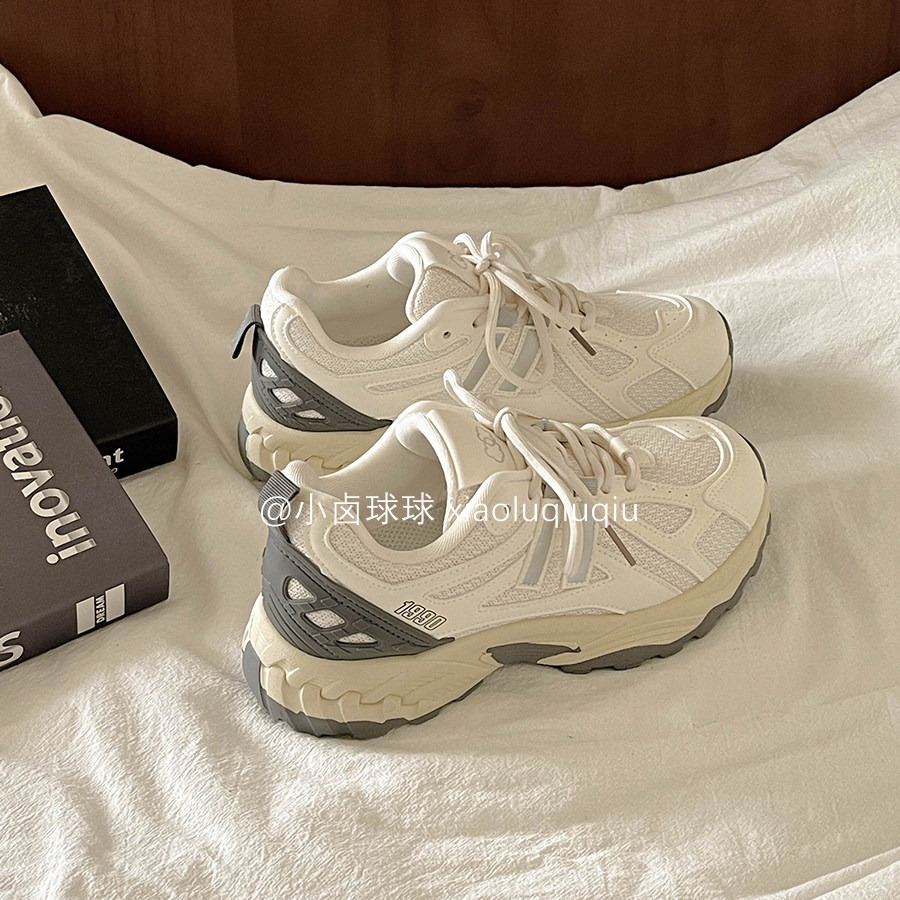 小卤球球老爹鞋2026新款女款秋季女鞋厚底鞋运动鞋小白鞋小众板鞋