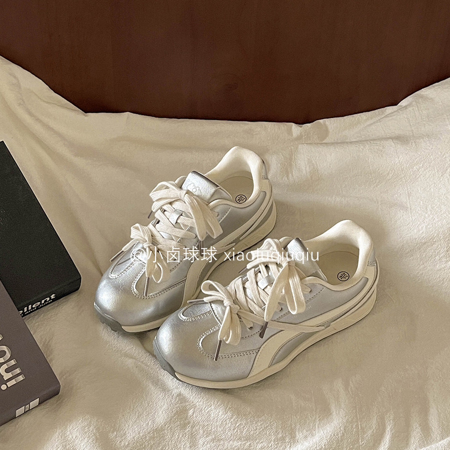小卤球球德训鞋女2025新款小白鞋休闲运动鞋2025新款厚底板鞋百搭,女鞋,德训鞋,淘宝优惠券,粉丝福利购,淘宝优惠卷