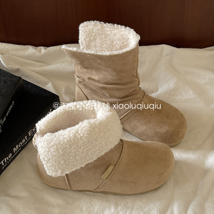 小卤球球超好看冬鞋雪地靴女加绒二棉鞋厚底短靴保暖2025新款板鞋