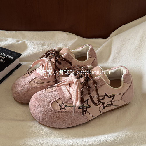 韩系德训鞋厚底小白鞋女款2026新款春夏ins潮百搭小众休闲板鞋子