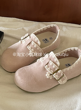 小卤球球2026早春新款全包勃肯鞋百搭一脚蹬平底懒人鞋穆勒休闲鞋