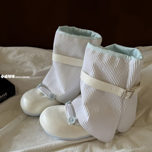 韩系堆堆两穿玛丽珍短靴女秋款