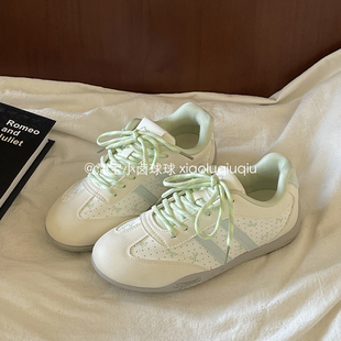 小卤球球 板鞋2026年超火的鞋子女ins潮百搭小众德训鞋厚底小白鞋