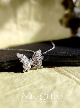 轻奢送礼物小众蝴蝶项链s925纯银