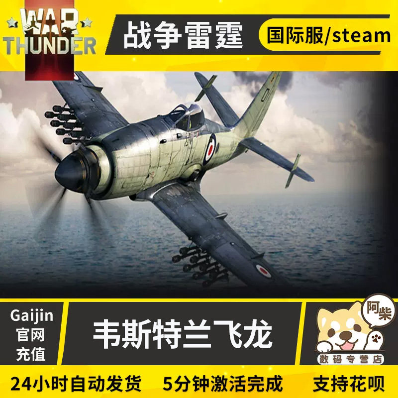 Steam 正版 War Thunder 战争雷霆韦斯特兰飞龙 Wyvern 包  Wyvern 斯特兰飞龙Westland 英系礼包 阿柴数码使用感如何?