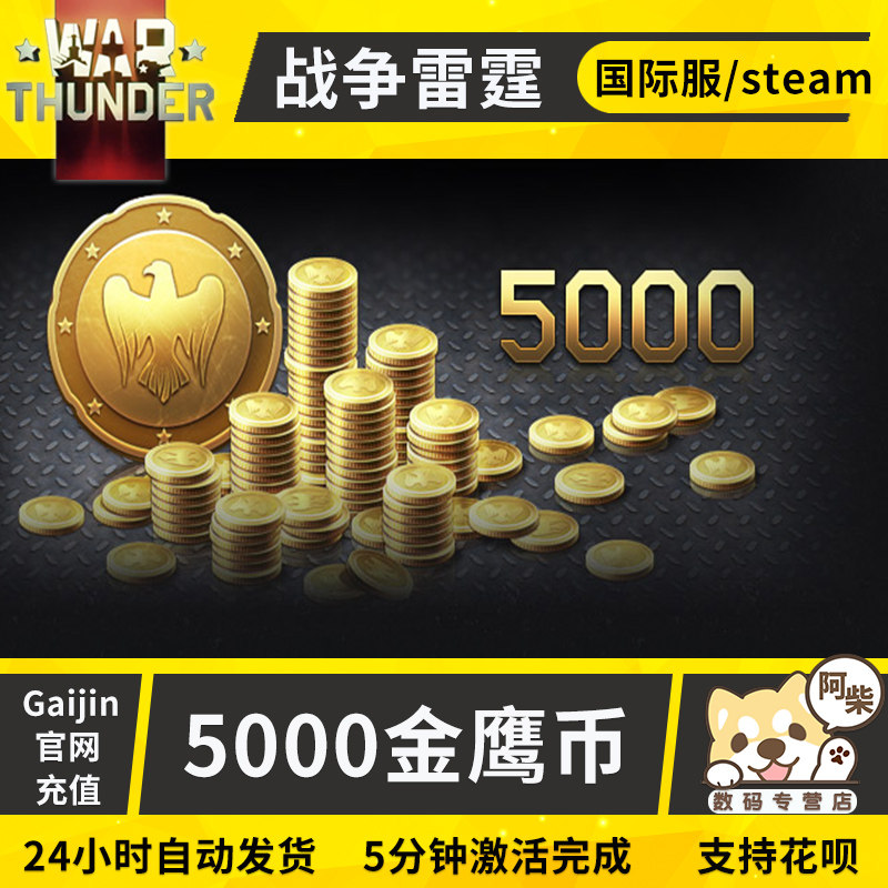 War Thunder 战争雷霆 5000金鹰币 战雷金鹰steam 国际服 全球激活怎么样,好用不?
