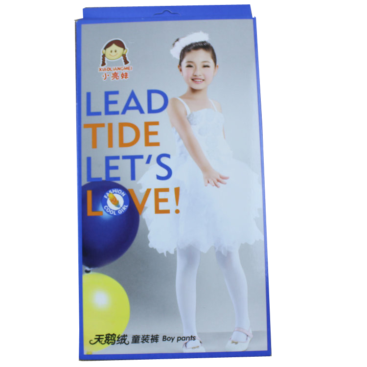 6双包邮 小亮妹5535 天鹅绒儿童加裆连裤袜 九分袜 女童舞蹈袜