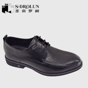 圣帝罗阑男鞋2025夏季新款时尚百搭男打眼鞋男单鞋男凉鞋113312