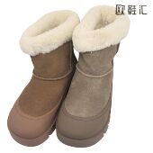 加绒加厚防滑中筒雪地棉靴119 欧鞋 汇雪地靴皮毛一体秋冬新款 9751