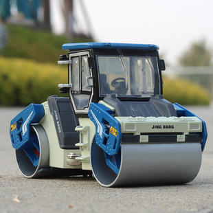 新款 精邦1/60合金双钢压模型工程车仿真修路机儿童玩具汽车