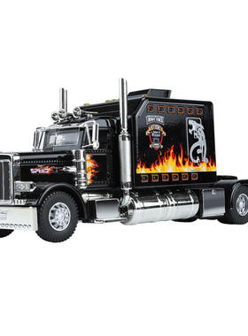 新款1:24比尔特389美式拖头合金车模型 声光 儿童玩具 热销品