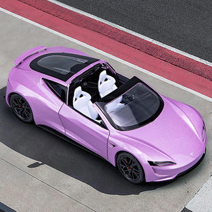 新款 新豪迪1/24合金特斯拉太空跑车汽车模型声光玩具敞篷车盒装