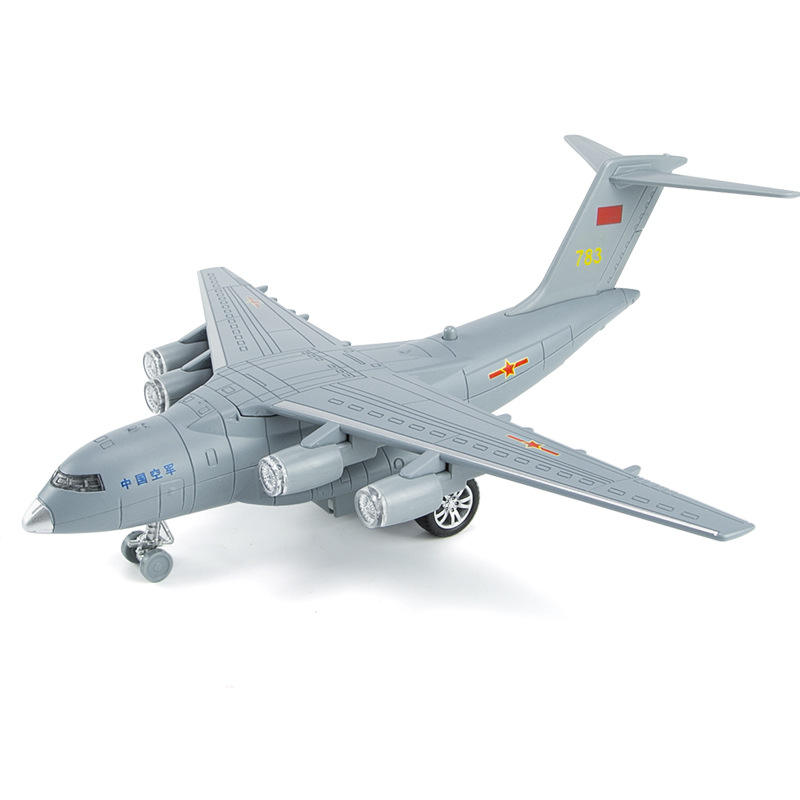新款 美生盒装运20大型战斗机仿真儿童男孩声光回力模型玩具