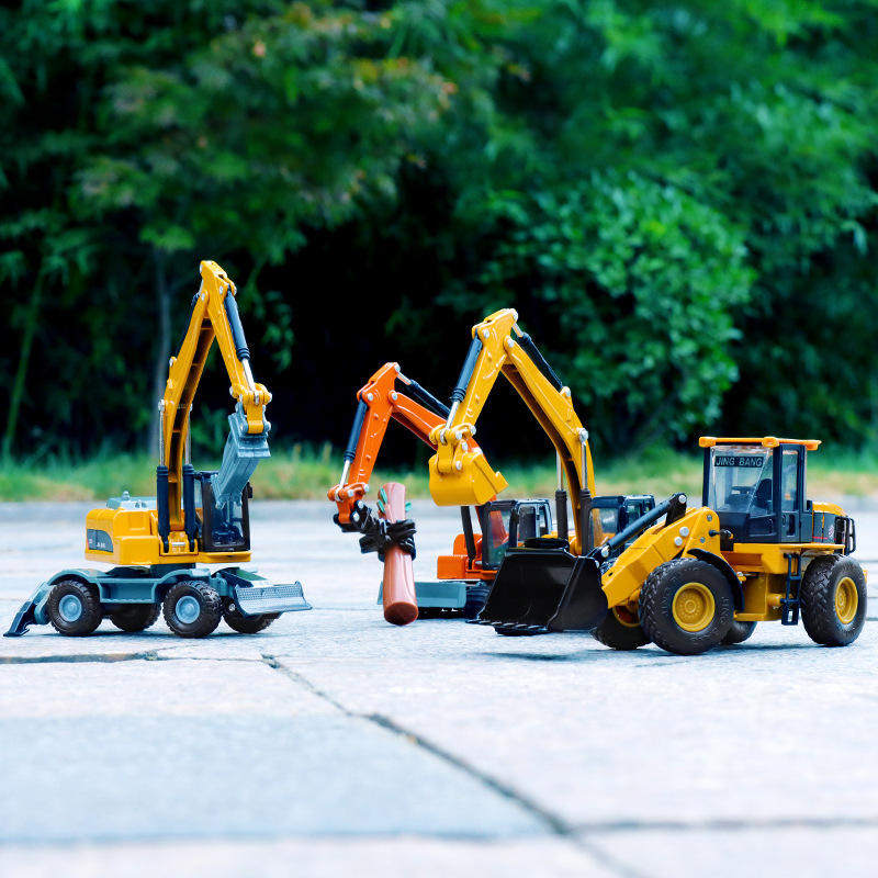 精邦1:60合金工程车挖掘机铲车轮式破碎机伐木车挖土机套装盒装,模玩/动漫/周边/娃圈三坑/桌游,火车/摩托/汽车模型,淘宝优惠券,粉丝福利购,淘宝优惠卷