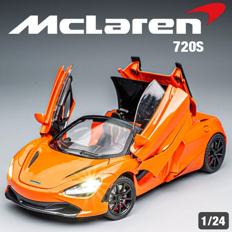爆款1:24迈凯伦720S跑车儿童合金汽车模型玩具车摆件玩具
