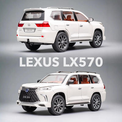 新款 1:24雷克萨斯LX570合金车模仿真金属摆件汽车模型儿童玩具车