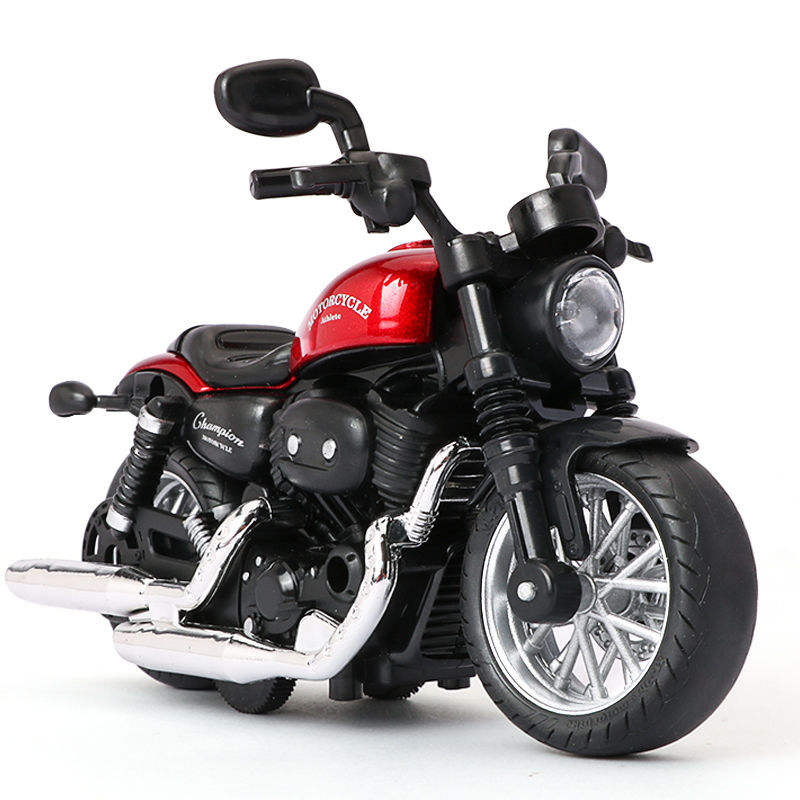 QGSO小摩托车玩具合金机车车模男孩赛车模型儿童玩具热销