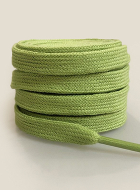 适配aj3叶绿素绿色鞋带扁宽女男原装抹茶荧光绿aj1mid摩卡咖啡鞋