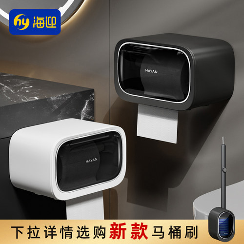 防尘防水轻奢壁挂纸巾收纳盒